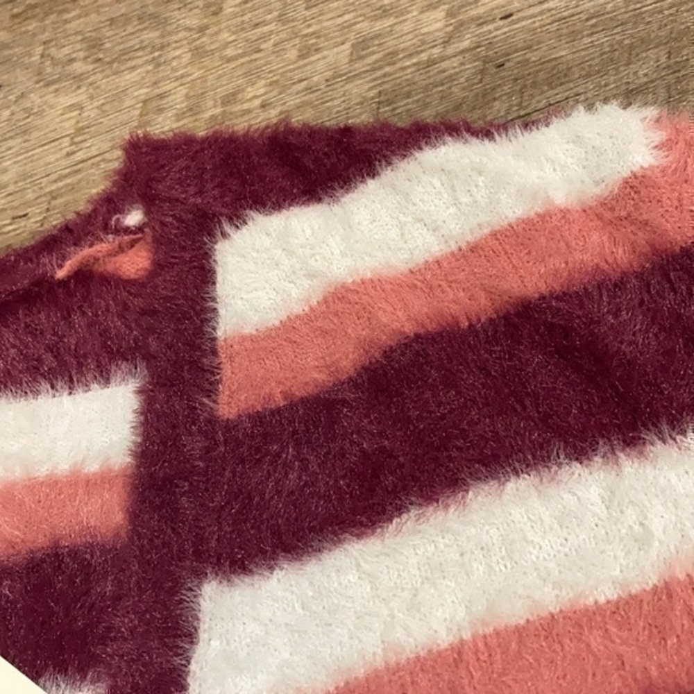 Peyton Primrose pink and white striped cardigan size medium - Picture 9 of 11